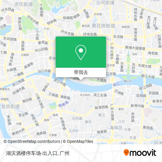 湖滨酒楼停车场-出入口地图