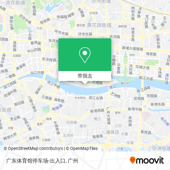 广东体育馆停车场-出入口地图