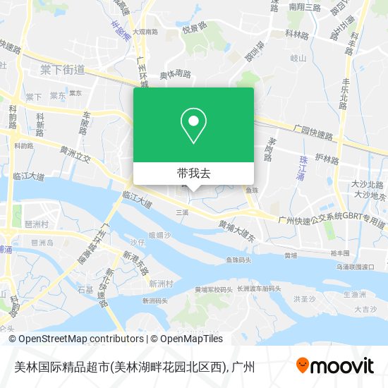 美林国际精品超市(美林湖畔花园北区西)地图