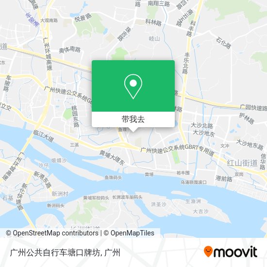 广州公共自行车塘口牌坊地图