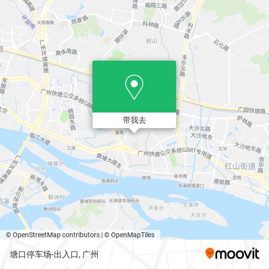 塘口停车场-出入口地图
