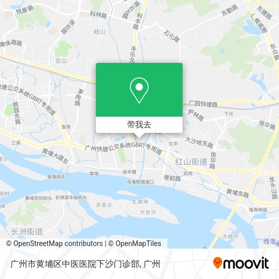 广州市黄埔区中医医院下沙门诊部地图