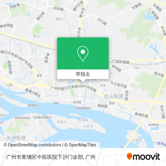 广州市黄埔区中医医院下沙门诊部地图