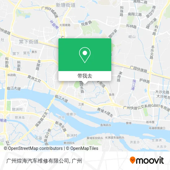广州煌海汽车维修有限公司地图