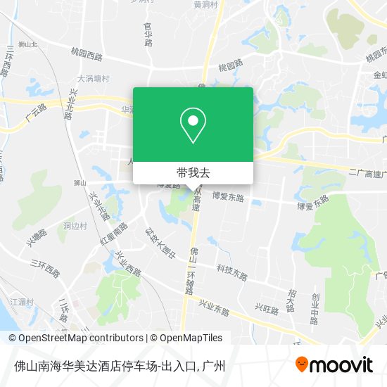 佛山南海华美达酒店停车场-出入口地图