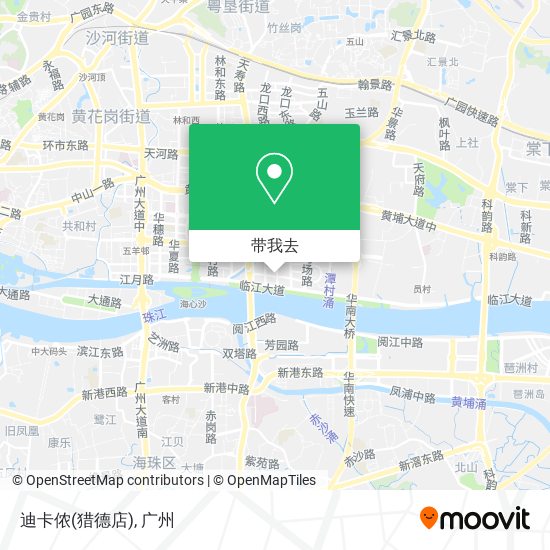 迪卡侬(猎德店)地图