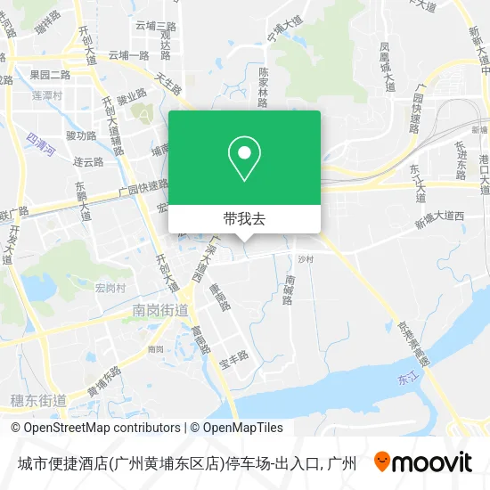城市便捷酒店(广州黄埔东区店)停车场-出入口地图