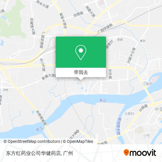 东方红药业公司华健药店地图