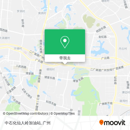 中石化仙人岭加油站地图