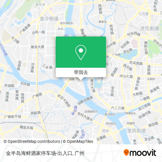 金半岛海鲜酒家停车场-出入口地图