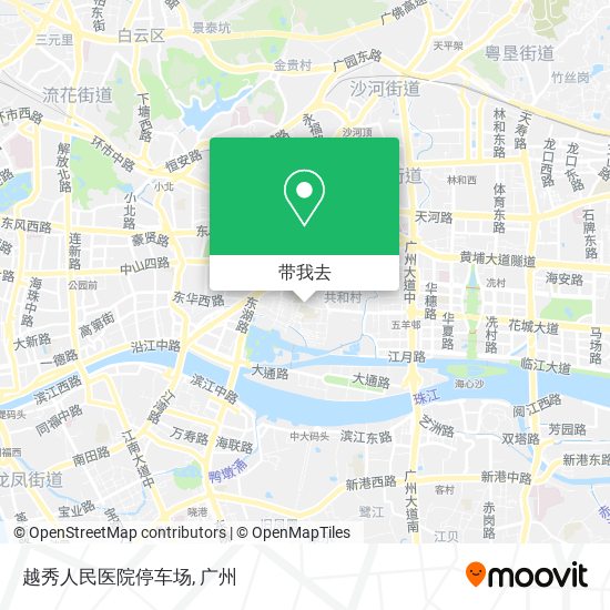 越秀人民医院停车场地图