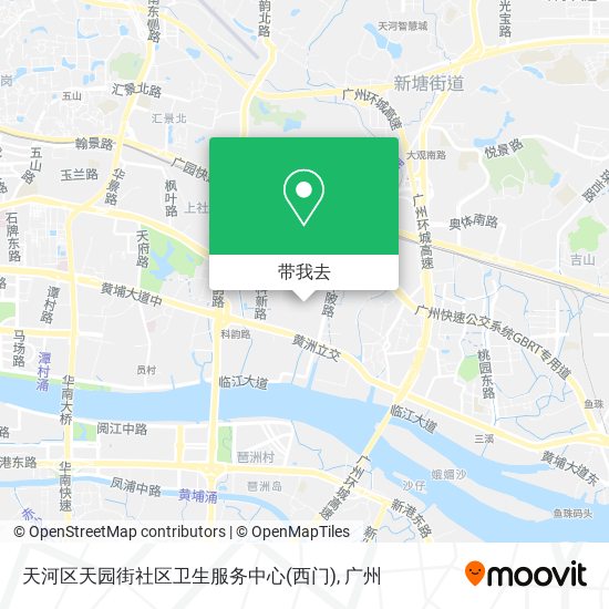 天河区天园街社区卫生服务中心(西门)地图