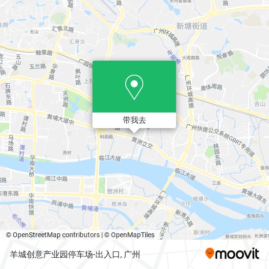 羊城创意产业园停车场-出入口地图