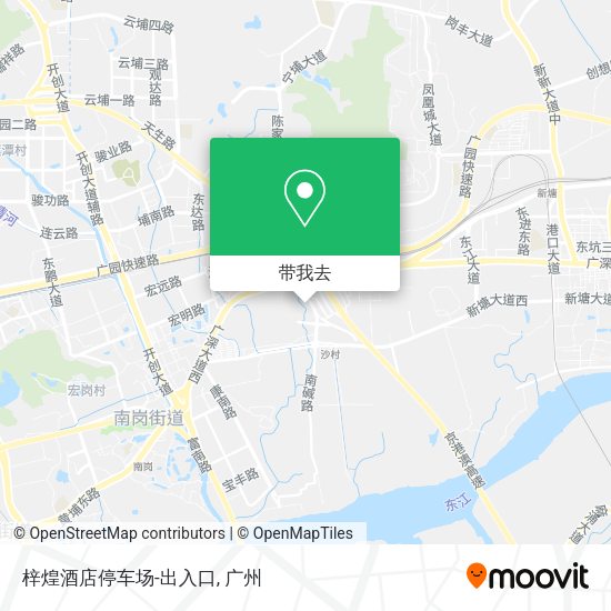 梓煌酒店停车场-出入口地图