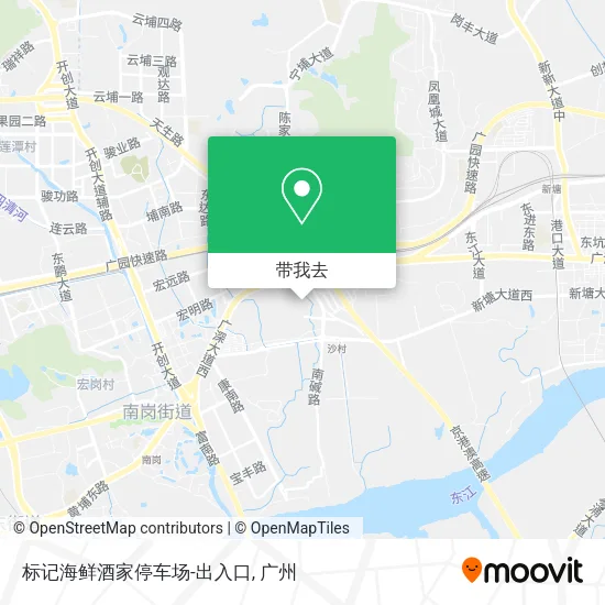标记海鲜酒家停车场-出入口地图