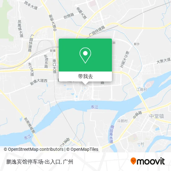 鹏逸宾馆停车场-出入口地图