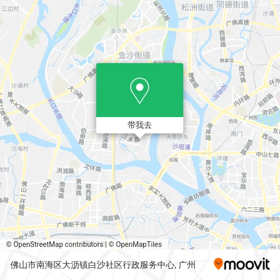 佛山市南海区大沥镇白沙社区行政服务中心地图