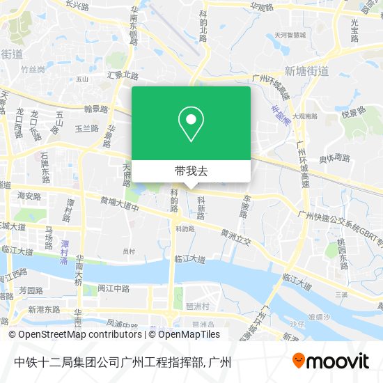 中铁十二局集团公司广州工程指挥部地图