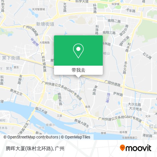 腾晖大厦(珠村北环路)地图
