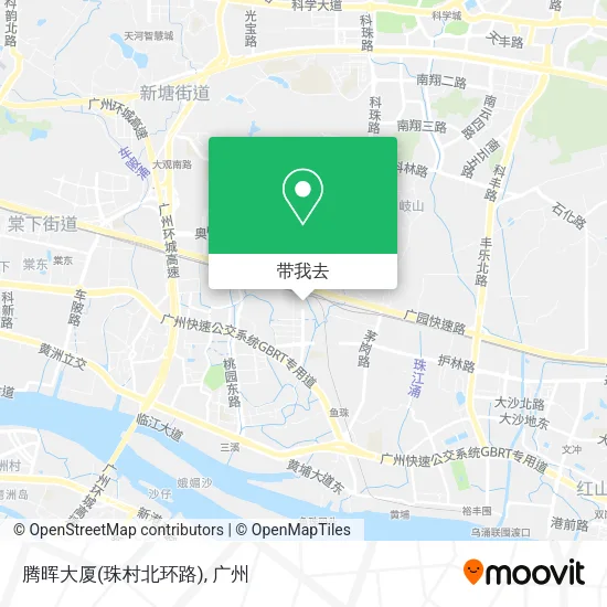 腾晖大厦(珠村北环路)地图