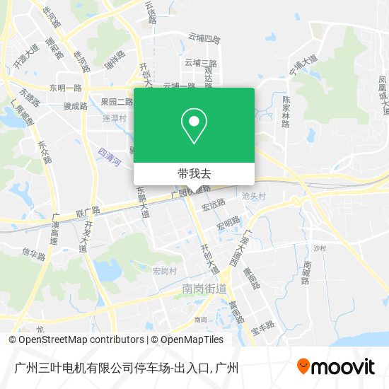 广州三叶电机有限公司停车场-出入口地图