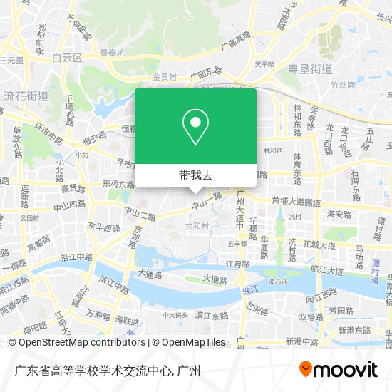 广东省高等学校学术交流中心地图
