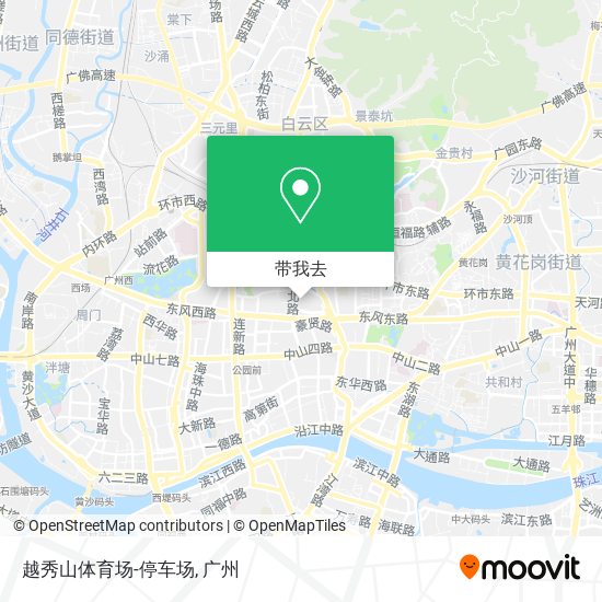 越秀山体育场-停车场地图