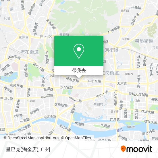 星巴克(淘金店)地图