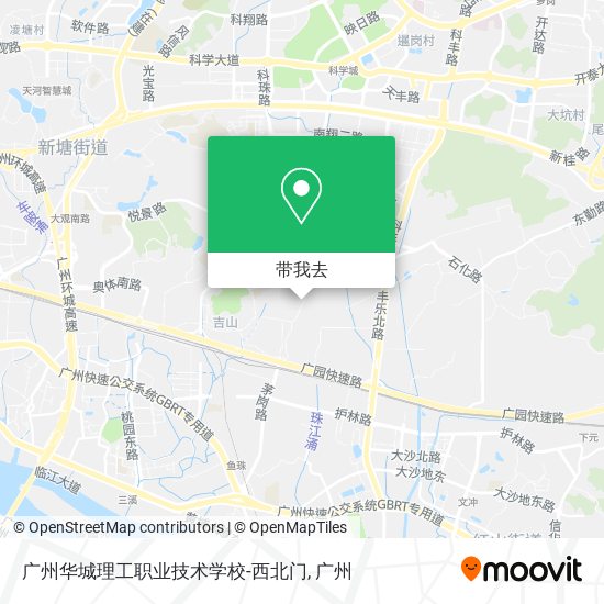 广州华城理工职业技术学校-西北门地图