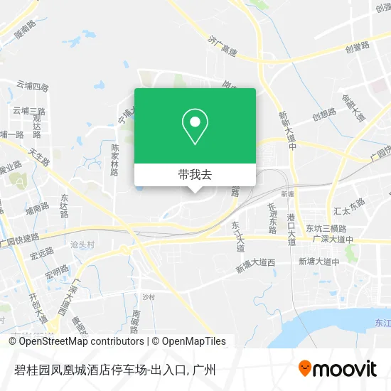 碧桂园凤凰城酒店停车场-出入口地图