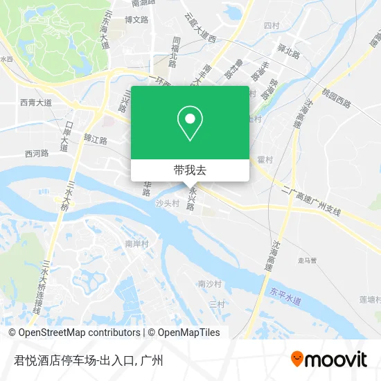 君悦酒店停车场-出入口地图