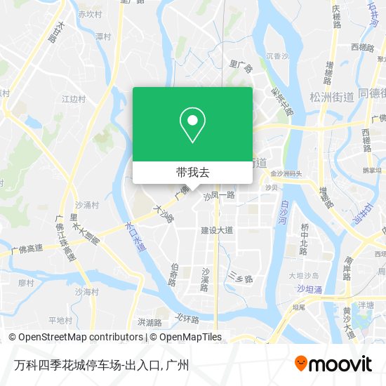 万科四季花城停车场-出入口地图