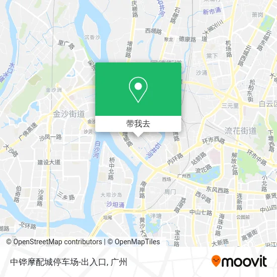 中铧摩配城停车场-出入口地图