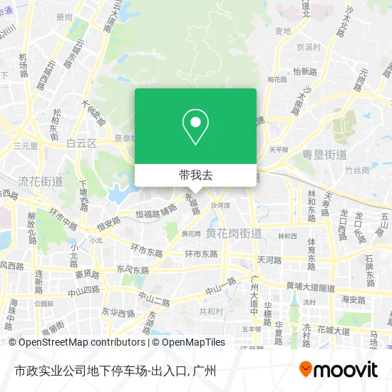 市政实业公司地下停车场-出入口地图