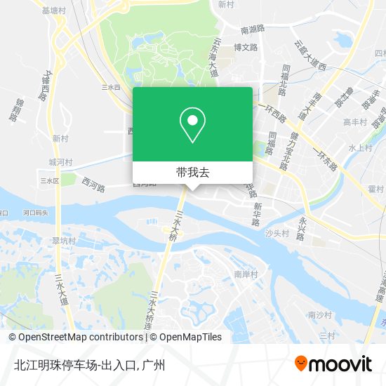 北江明珠停车场-出入口地图
