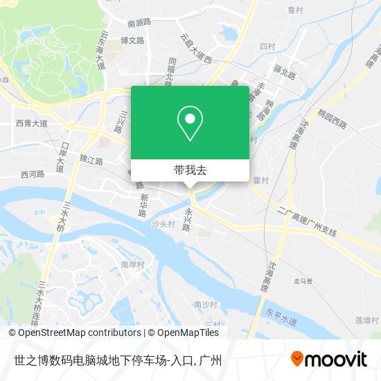 世之博数码电脑城地下停车场-入口地图