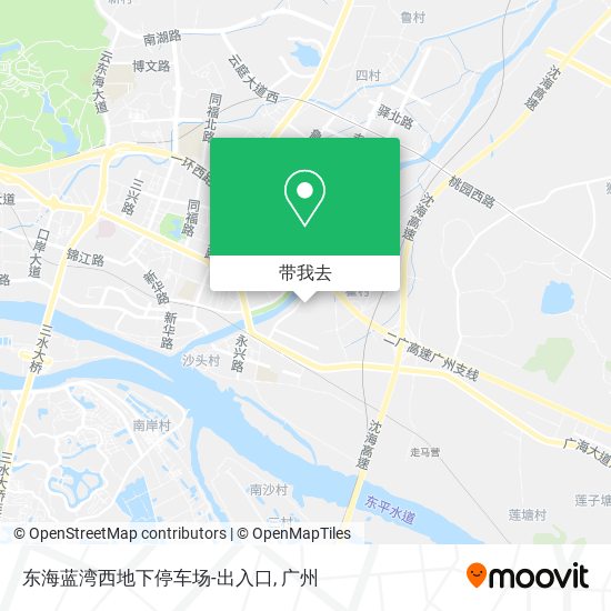 东海蓝湾西地下停车场-出入口地图