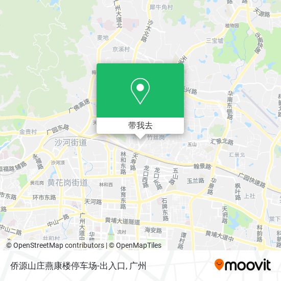 侨源山庄燕康楼停车场-出入口地图