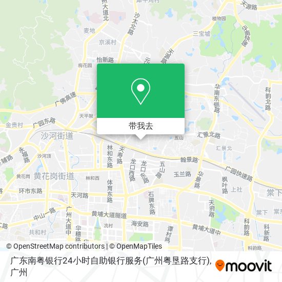广东南粤银行24小时自助银行服务(广州粤垦路支行)地图