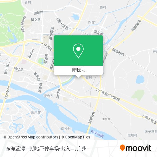 东海蓝湾二期地下停车场-出入口地图
