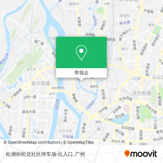 松洲街松北社区停车场-出入口地图