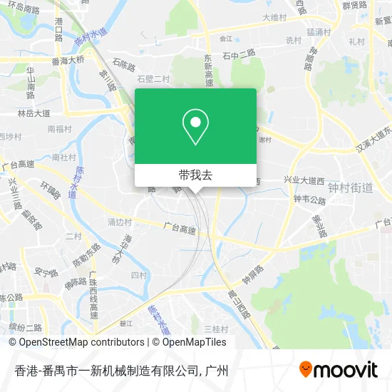 香港-番禺市一新机械制造有限公司地图