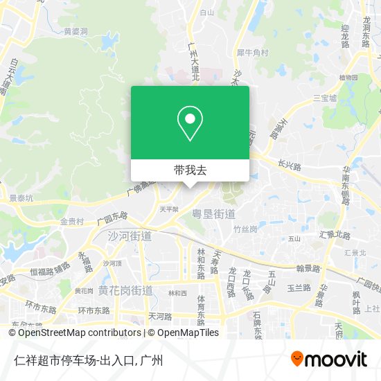 仁祥超市停车场-出入口地图