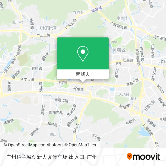 广州科学城创新大厦停车场-出入口地图