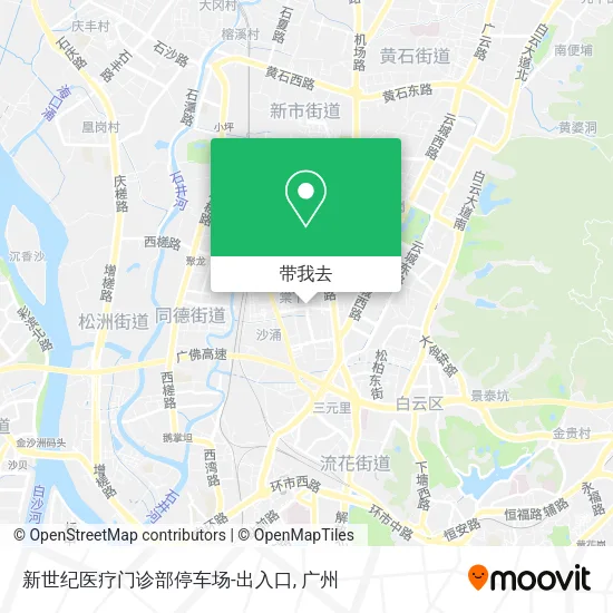 新世纪医疗门诊部停车场-出入口地图