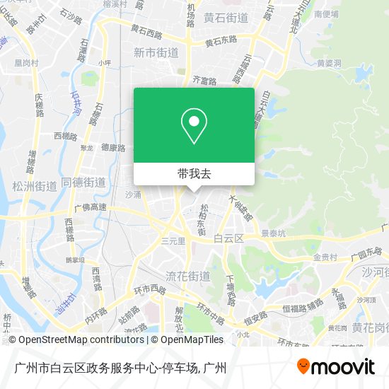 广州市白云区政务服务中心-停车场地图