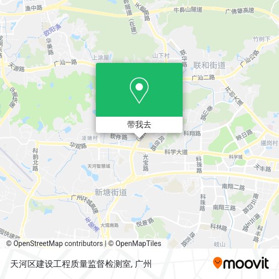 天河区建设工程质量监督检测室地图