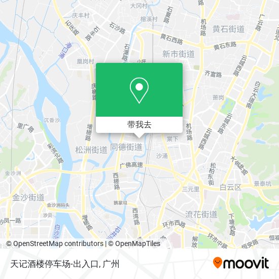 天记酒楼停车场-出入口地图