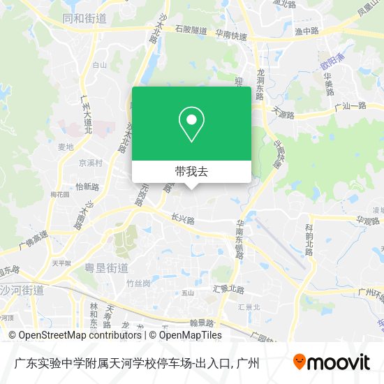 广东实验中学附属天河学校停车场-出入口地图