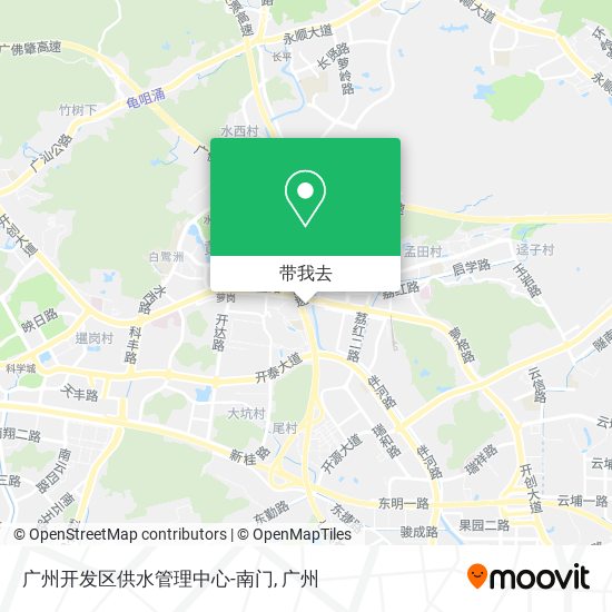 广州开发区供水管理中心-南门地图